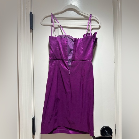 Max and Cleo Strapless Sweetheart Floral Purple Dress in size 2 (Like New!) - Picture 3 of 14